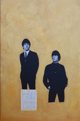 David McGough painting Gold Beatles